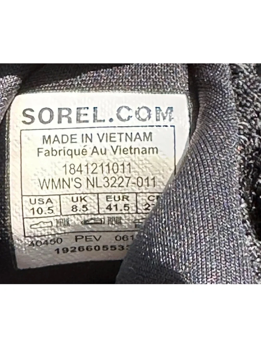 Sorel Kinetic Knit Women's Sneakers Shoe Black Comfort Hiking Trail 10.5